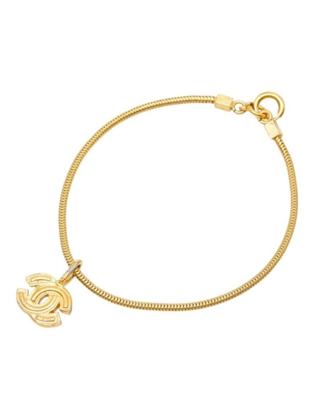 Chanel CC Logo Bracelet Gold Plated
